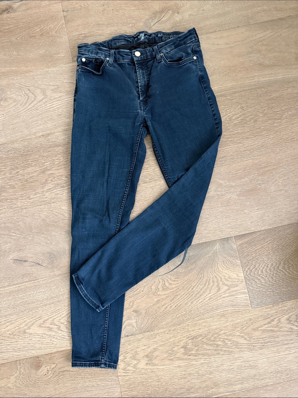7 For All Mankind Dark Blue Skinny Jeans